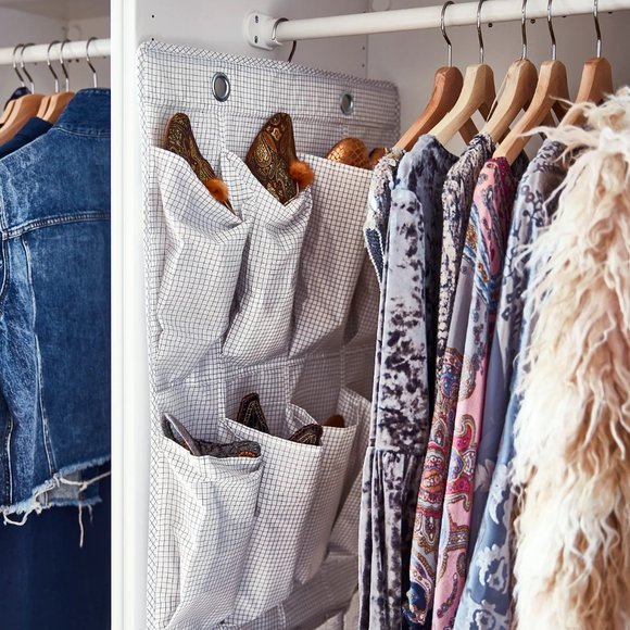 IKEA STUK Hanging shoe organizer with 16 pockets, white gray - Picture 13 of 16